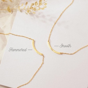 Collar de Barra Delgada Curva de Acero Inoxidable Personalizado con Frase Grabada, Joyerí<span class=keywords><strong>a</strong></span> de <span class=keywords><strong>Amistad</strong></span> con Coordenadas para Mujer - Product Image 5
