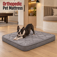 Matelas orthopédique pour chien de marque avec noyau à ressorts miniatures et housse matelassée amovible pour literie personnalisée pour animaux de compagnie