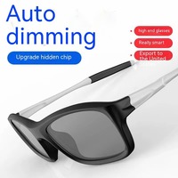 Lunettes intelligentes de sport LCD-28 pour l'extérieur, contrôle gestuel tactile, monture TR90, électrochromiques, haute définition, reconnaissance automatique, IPX-5