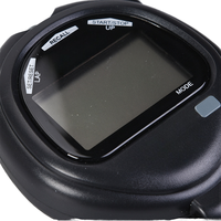 Stopwatch Digital Olahraga Tahan Air Elektronik Laris Manis, Memori 100 Lap, Genggam dengan Tali, Tampilan Tiga Waktu, Kronograf Timer