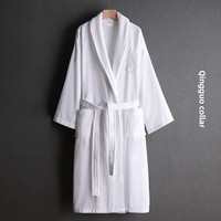 Peignoir en coton éponge à poils coupés, col kimono, absorbant et séchant rapidement, 1200g, en velours coupé, pour hôtels cinq étoiles et usage en gîte, vente en gros