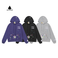 Sweat-shirt à capuche pour femme de haute qualité, impression personnalisée, style hip-hop, graffiti urbain, sweat-shirt oversize unisexe avec slogan