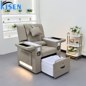 Kisen Unique Design Salon Furniture Pedicure Spa Chair Luxury Electric Massage Reclining Modern Foot Care <b>Bath</b> Chair with <b>Lights</b> - Product Image 5