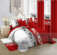 Vente flash : Ensemble de literie 12 pièces en stock, taille king, imprimé, couvre-lit, draps et rideaux, 12 pièces disponibles