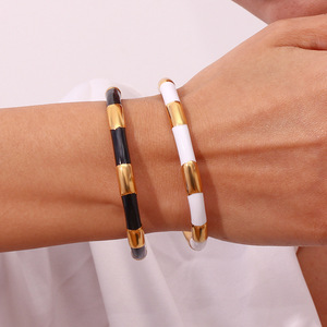 Mode Simple <span class=keywords><strong>Bracelet</strong></span> Bijoux Femmes Plaqué <span class=keywords><strong>Or</strong></span> <span class=keywords><strong>18</strong></span> <span class=keywords><strong>carats</strong></span> Solide Segment Goutte <span class=keywords><strong>Bracelet</strong></span> - Product Image 5