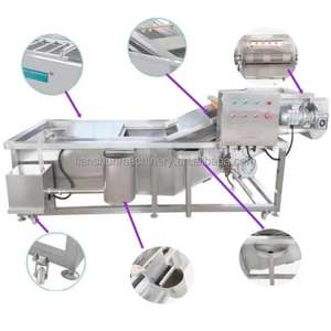 เครื่องล้างปลาแบบสายพานลำเลียงอุตสาหกรรมผ่านการรับรอง CE 350ทำความสะอาดเครื่องล้างกุ้งกุ้งกุ้งแบบฟอง - Product Image 6