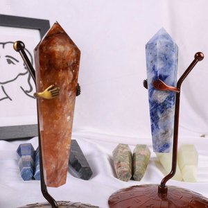 ไม้กายสิทธิ์คริสตัลธรรมชาติขัดเงาสำหรับเป็นของขวัญหรือตกแต่งโกลด์เฮลเลอร์คริสตัลแกะสลักรักษาพลังงาน - Product Image 3