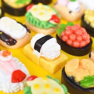 Nouveau Style <span class=keywords><strong>japonais</strong></span> Miniature Simulation alimentaire Sushi résine Flatback Cabochon pour bricolage boucle d'oreille Bracelet artisanat fabrication - Product Image 4