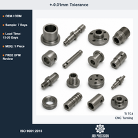 Pièces industrielles usinées CNC sur mesure, fournisseur OEM, tournage de précision ISO 9001 de 0,01 mm pour surface Ra 1,6 µm en titane TC4