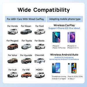 Carlinkit Carplay อะแดปเตอร์ไร้สาย,กล่องออโต้4 + 64GB กล่องแอนดรอยด์ Carplay Ai ในตัว YouTube, Netflix ฯลฯ... - Product Image 3