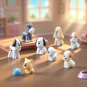 Statuette <span class=keywords><strong>di</strong></span> <span class=keywords><strong>Cani</strong></span> in Miniatura Dipinte a Mano in Resina, Realistiche Figurine <span class=keywords><strong>di</strong></span> Animali per Decorazioni Torte, Giardini Fatati e Casa - Product Image 1