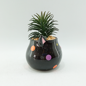Petits pots en céramique blanc mat avec finition émaillée Intérieur Extérieur Maison Jardin Décor Fleurs Succulentes Plantes Vertes Bonsaï Table - Product Image 3
