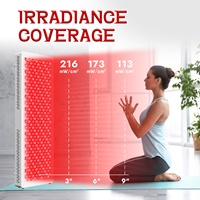 Thérapie par la lumière rouge pour le corps et le visage, 630/660/810/ 850 940/1060nm dispositif de lampe à lumière infrarouge grand panneau de lumière LED avec support
