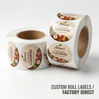 Étiquettes en rouleau pour pots de beurre de noix, étiquettes d'emballage alimentaire imperméables et résistantes à l'huile, autocollants personnalisés avec logo pour étiquettes d'emballage