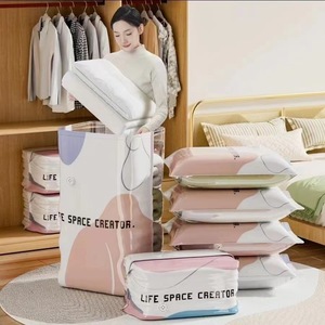 Vacuum <b>Compression</b> <b>Bags</b> Rectangle Thickened 3D Press Type For Bedroom Clothing Storage - Product Image 1