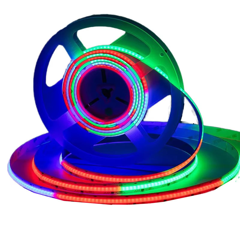 High Quality Flexible RGB Cob LED Strip Dimmable DC12V/24V Remote Control Copper Addressable Rgb Led Strip