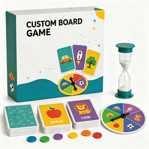 OEM Factory Custom Fun Family-Friendly Board Game Thick Cardboard Recyclable Tabletop Game Full Color Printing with Token <b>Card</b> - Product Image 1