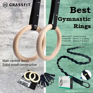 Gym fitness strength training gymnastics wooden fitness rings REACH test