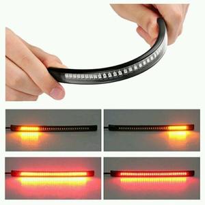 Bande LED universelle 48LED Flexible <span class=keywords><strong>feu</strong></span> de <span class=keywords><strong>Stop</strong></span> DC 12V moto clignotant bande arrière de frein pour voiture ATV Autobike - Product Image 4