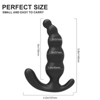 Perles anales en silicone S-hande, double vibration, grande taille, stimulateur de prostate, vibrateur anal pour femmes
