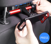 Support de téléphone et tablette pour appuie-tête de voiture, rotation à 360 degrés, anti-poussière, flexible, réglable, support de siège arrière universel