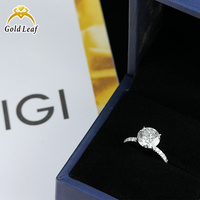 Goldleaf Klasik 14 Ayar Som Altın Kaplama IGI Sertifikalı DEF/VVS/VVS Laboratuvarda Yetiştirilmiş Elmas 1-4 Karat Brilyant Kesim Unisex Alyans