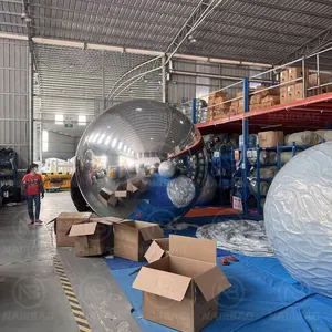 मिरर डिस्को बॉल 8 इंच फांसी की बड़ी चमकदार क्रिसमस बॉल यार्ड के गहने