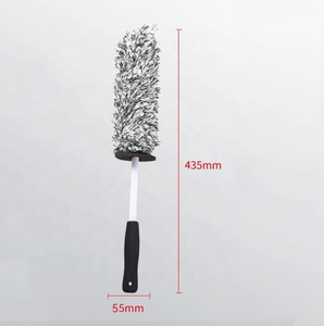 Spazzola per lavaggio <span class=keywords><strong>auto</strong></span> spazzola per ruote Premium in microfibra manico antiscivolo ruote facili da pulire <span class=keywords><strong>cerchi</strong></span> per pneumatici spazzola per dettagli - Product Image 3