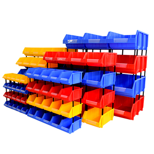 510*345*190MM Stackable Plastic Storage Tool Parts Bin Clear Space Plastic Storage Bins Warehouse Plastic Storage Bins