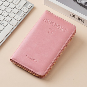 Wholesale Waterproof RFID Blocking Short PU Polyester Hasps Closure Multi Pocket <b>Travel</b> Wallet Handbag Organizer <b>Documents</b> Cards - Product Image 3