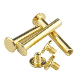 Tornillo macho hembra de China al por mayor, tornillo de encuadernación de <span class=keywords><strong>libro</strong></span> de cabeza plana de alta resistencia personalizado, Perno sexual, tornillo de latón 2M M10 Chicago - Product Image 6