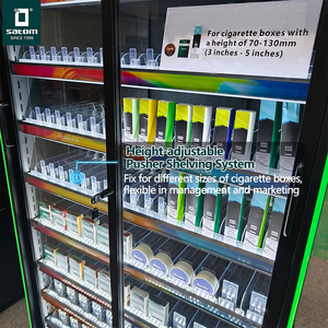 Exhibidor de Cigarrillos con Puerta de Vidrio Antirrobo, Exhibidor de Tabaco con Empujador LED para Cadenas de Tiendas - Product Image 2