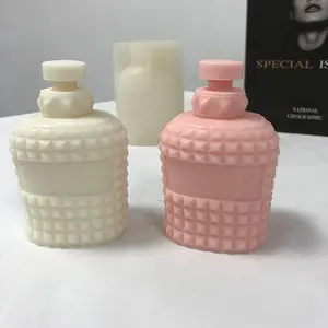 DM689 3D香水瓶形香味蜡烛制作蜡模手工皂工艺工具现代家居装饰