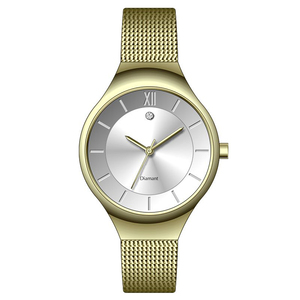 Montre à quartz pour femme de petite taille 32 mm, design OEM et logo de marque, style classique moderne, boîtier en acier inoxydable 316L, bracelet en cuir, étanche 3ATM, U2810 - Product Image 5