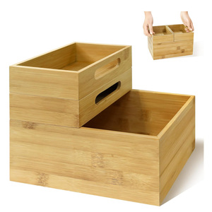 Bamboo Storage <b>Box</b> With Drawers Multi Layer Stackable Desktop Organizer For Jewelry And <b>Makeup</b> Accessories - Product Image 5