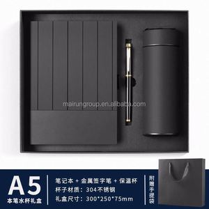 Bolígrafo A5 personalizado caja de regalo conjunto promocional ejecutivo de negocios papelería PU cuaderno planificador diario corporativo artículos de regalo de oficina - Product Image 4