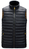 Gilet matelassé décontracté pour homme avec logo personnalisé, taille plus, léger, imperméable, en nylon, veste gonflée, vêtement d'extérieur rembourré pliable pour l'hiver