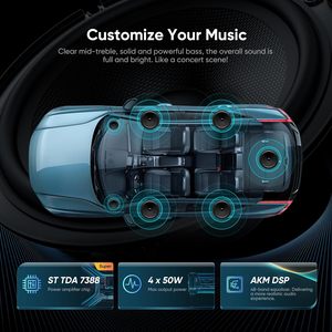 10.5 inch di động ô tô Hệ thống đa phương tiện Android Auto DSP Carplay kim cương ai 2K vô hạn núm kép GPS xe đài phát thanh DVD - Product Image 6