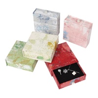 Boîte à tiroir rectangulaire à boutons perlés, vente en gros d'usine, boîte à bijoux et accessoires, boîte à bagues en papier gaufré spécial