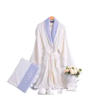 โรงแรมสุภาพสตรีเสื้อคลุมอาบน้ำ Suite ฤดูหนาวผ้าฝ้ายอุ่นหนา Nightgown ผ้าขนหนู