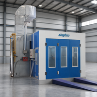 Cabines de peinture infrarouges électriques Elite 43 kW pour voitures, prix départ usine, 80 ° Cabine de peinture automobile avec double ventilateur d'admission