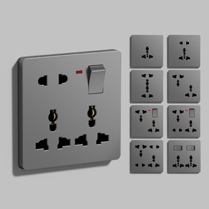 Interrupteurs muraux en cuivre pur de haute qualité 220v, prise électrique double pôle britannique 13A - Product Image 1