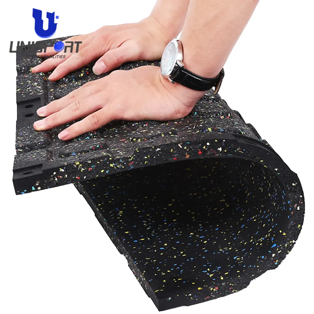 Unisport Schokabsorberende Puzzel Gym Rubber Vloermat Fitness Gymapparatuur Puzzel