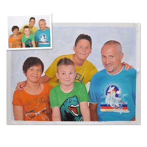 Dipinto a Mano su Tela in Stile Realista, Ritratto Personalizzato di Famiglia, Regalo per la Festa della Mamma - Product Image 3