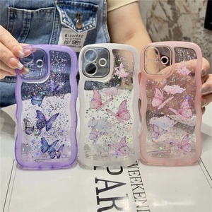 เคสโทรศัพท์มือถือสำหรับ iPhone 17 Pro Max ลายผีเสื้อ เคสโทรศัพท์สำหรับสาวๆ ประดับกลิตเตอร์สีสันสดใส เคสโทรศัพท์มือถือสำหรับ iPhone 16 - Product Image 2