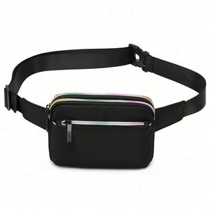 Wholesale Crossbody Nylon Fanny Pack Mini Sport Chest Bag Phone <b>Pouch</b> Custom Zipper Waist Belt Bag for Women - Product Image 5