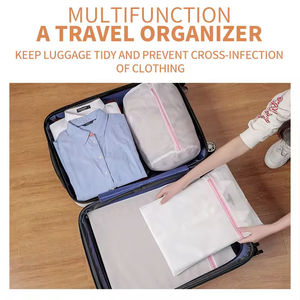 Nueva bolsa de lavandería de malla de 7 piezas reutilizable con bolsa de almacenamiento con cremallera para evitar que la ropa se enrede y se estire - Product Image 5