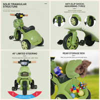 Vente Flash : Tricycle Enfant 3 Roues Antidérapant avec Amortissement, Boîte de Rangement Arrière, pour Tout-Petits et Bébés, en Plastique Sûr