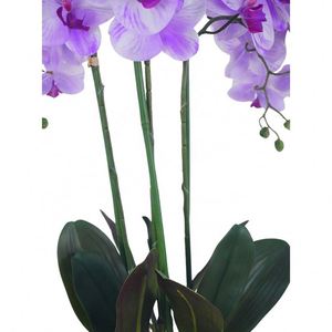 Fleurs artificielles d'orchidées Phalaenopsis en PU de haute qualité pour les décorations de mariage et de Noël, échantillon gratuit - Product Image 4