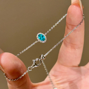 Bracelet en argent sterling 925 massif avec chaîne tennis en moissanite, fournisseur de bijoux en gros, livraison rapide pour femmes - Product Image 1
